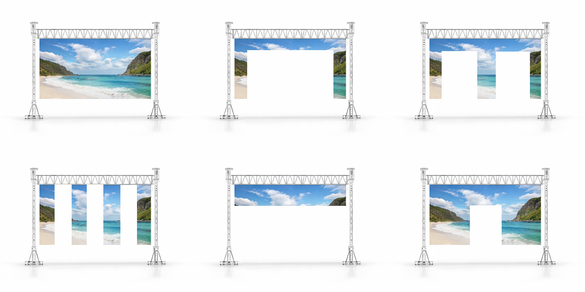 Možnosti konfigurace LED obrazovek